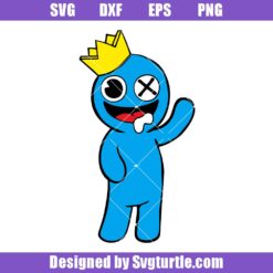 Blue Character Svg, Rainbow Friends Svg, Game Svg, Cartoon